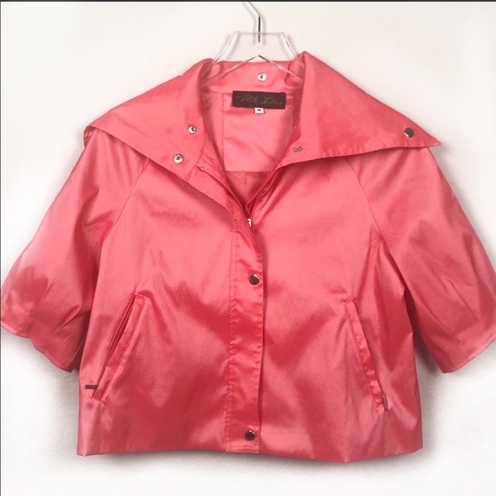 Rain Jacket cropped 3/4 sleeves with pockets